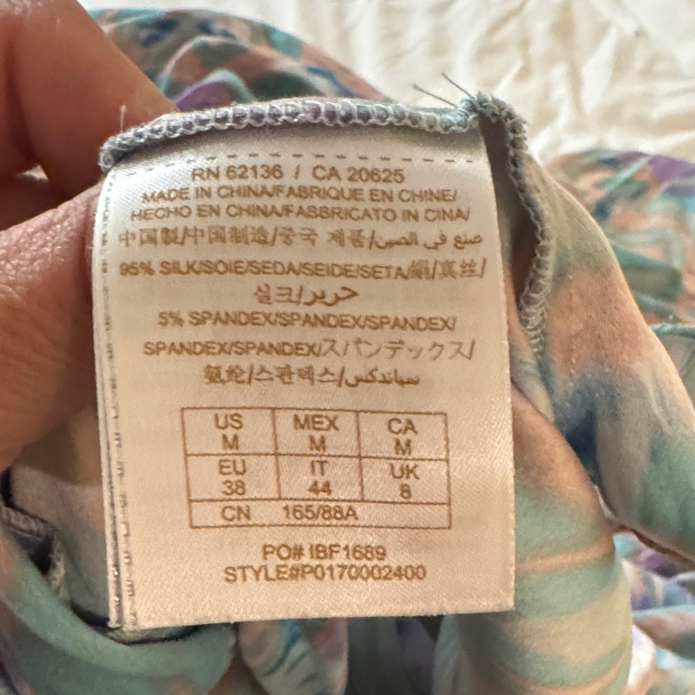Guess by Marciano Pastel Patterned Silk Mini Dress - Picture 9 of 9